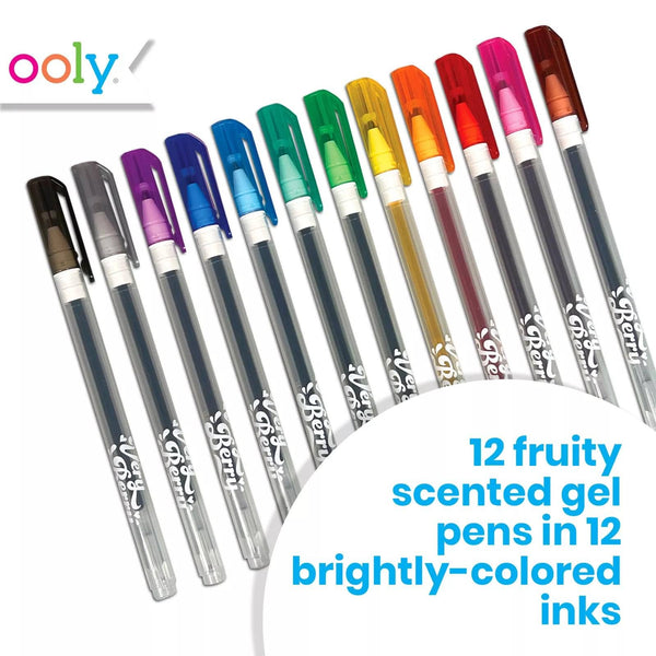 Very Berry Strawberry Scented Gel Pens (Set of 12)