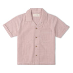 Organic Shirt & Shorts Set (Coral Stripes)