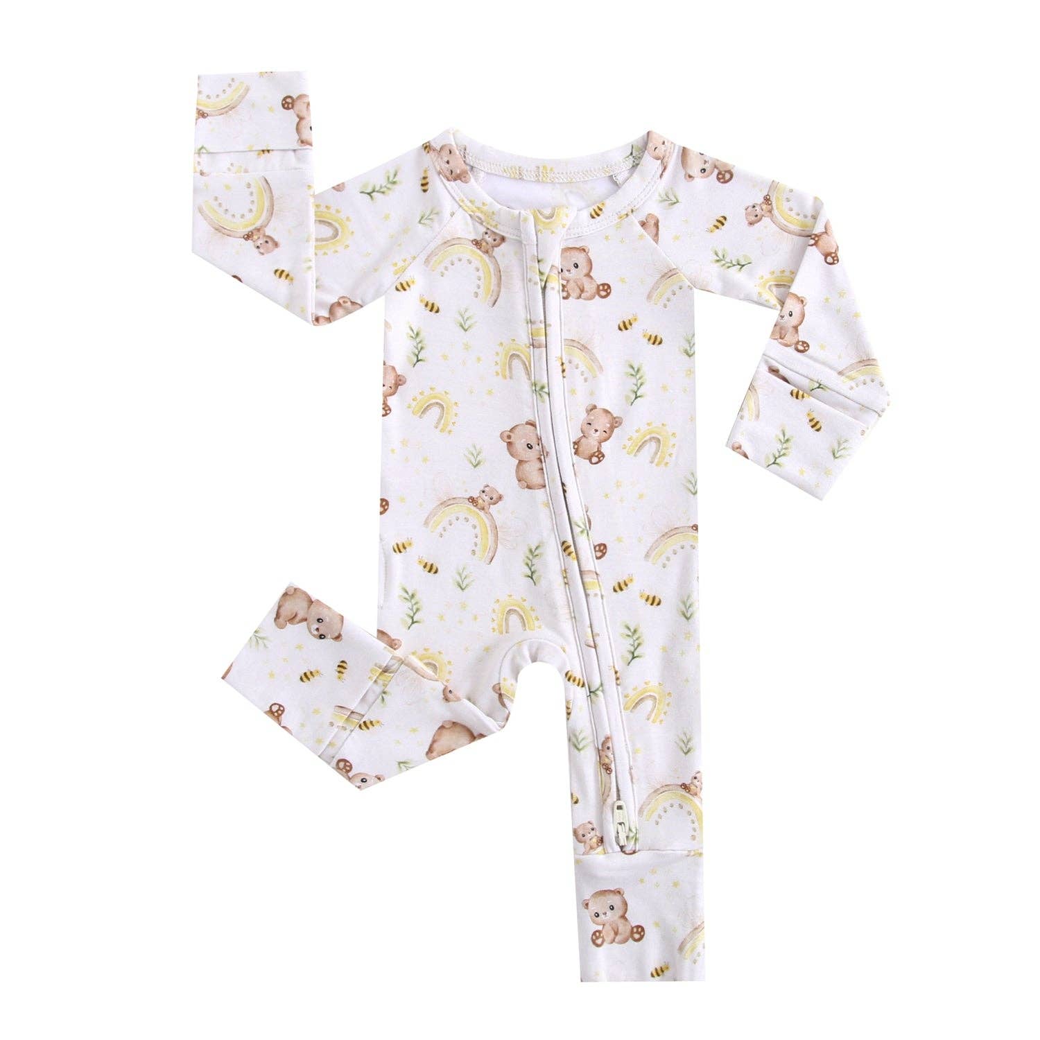 Zippered Baby Romper (Sweet as Honey)