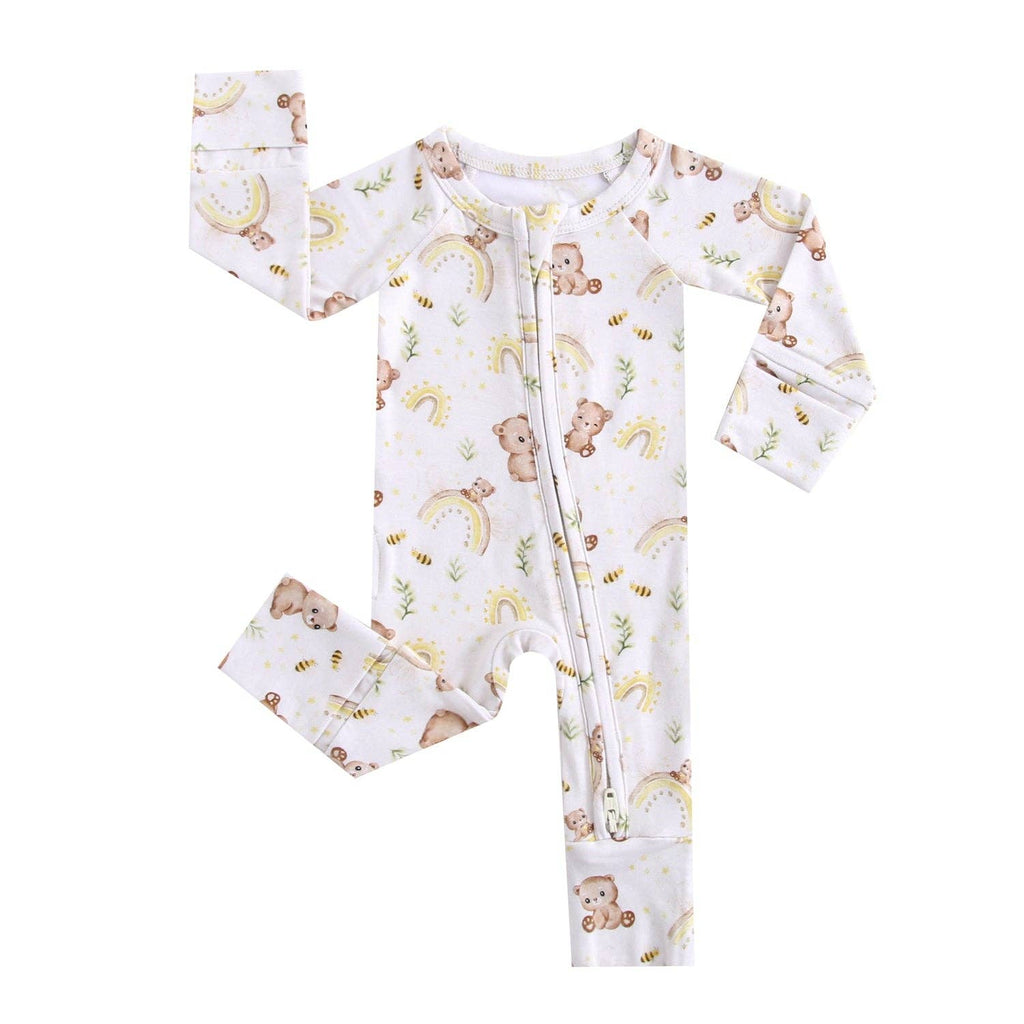 Zippered Baby Romper (Sweet as Honey)
