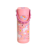 18oz Fidget Handle Stainless Bottle (Pink Unicorn)