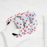 Beaded Headband (Pinstripe Poppies)