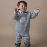 Trig Merino Wool Trousers (Soft Grey Melange)