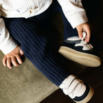Nies Merino Wool Trousers (Blue Marine Melange)