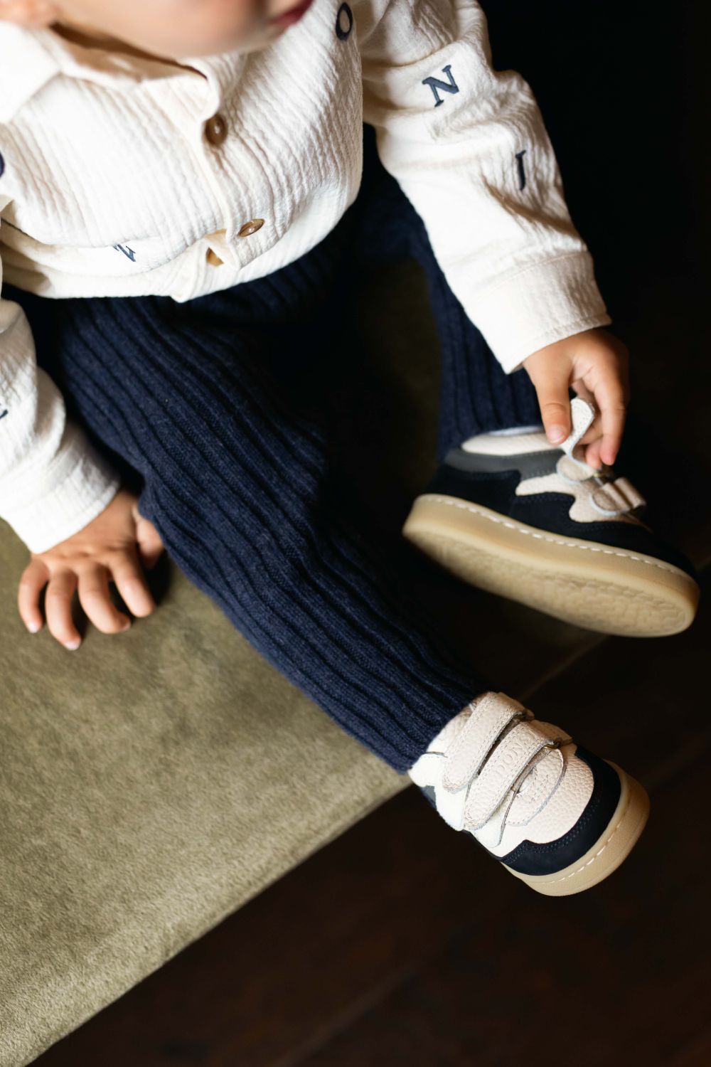 Nies Merino Wool Trousers (Blue Marine Melange)