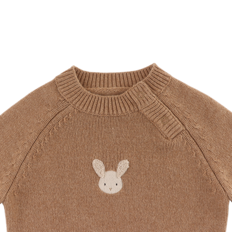 Sibbe Merino Wool Sweater Fluffy Bunny (Hazelnut)