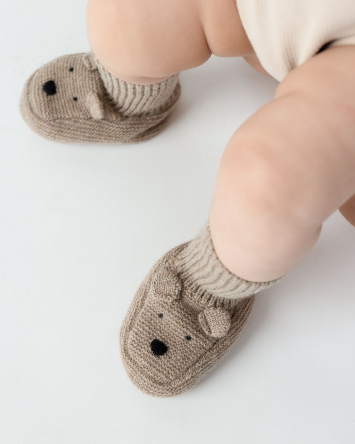 Bear Maicer Merino Wool Booties (Milk Chocolate Melange)