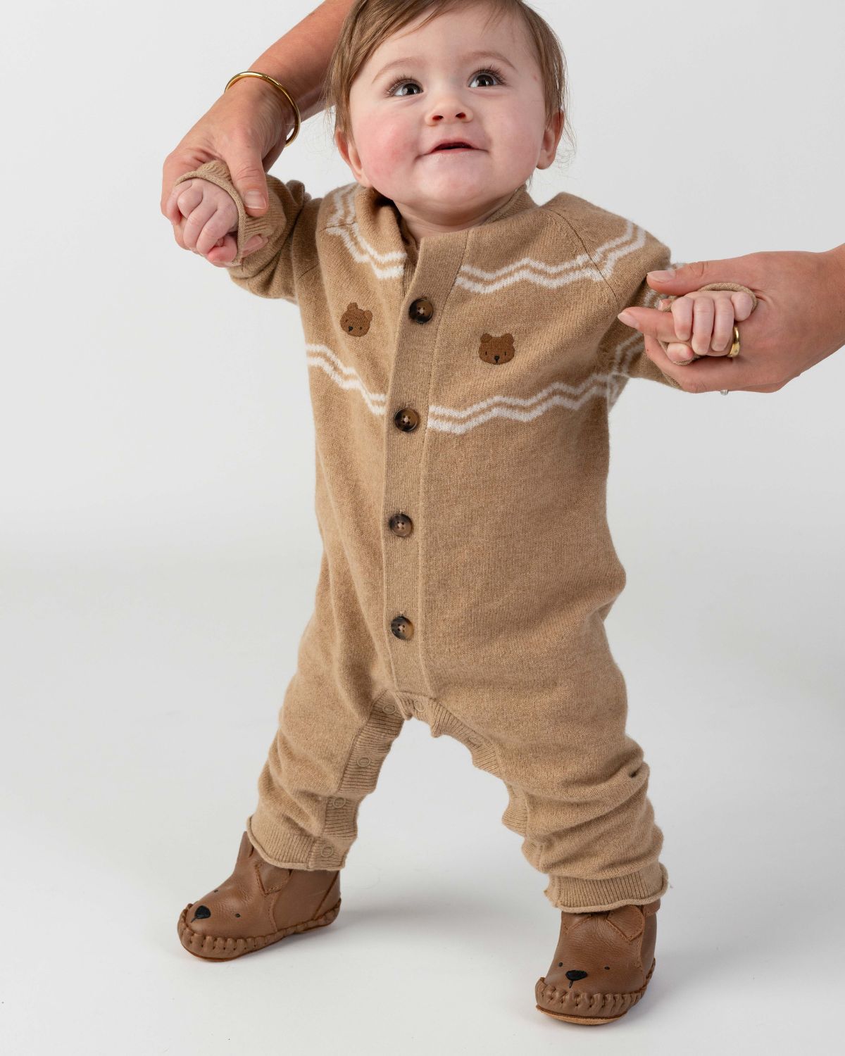 Bears Guillaume Merino Wool Jumpsuit (Latte Melange)