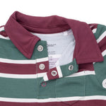 Polo Romper (Rugby Stripe Green)