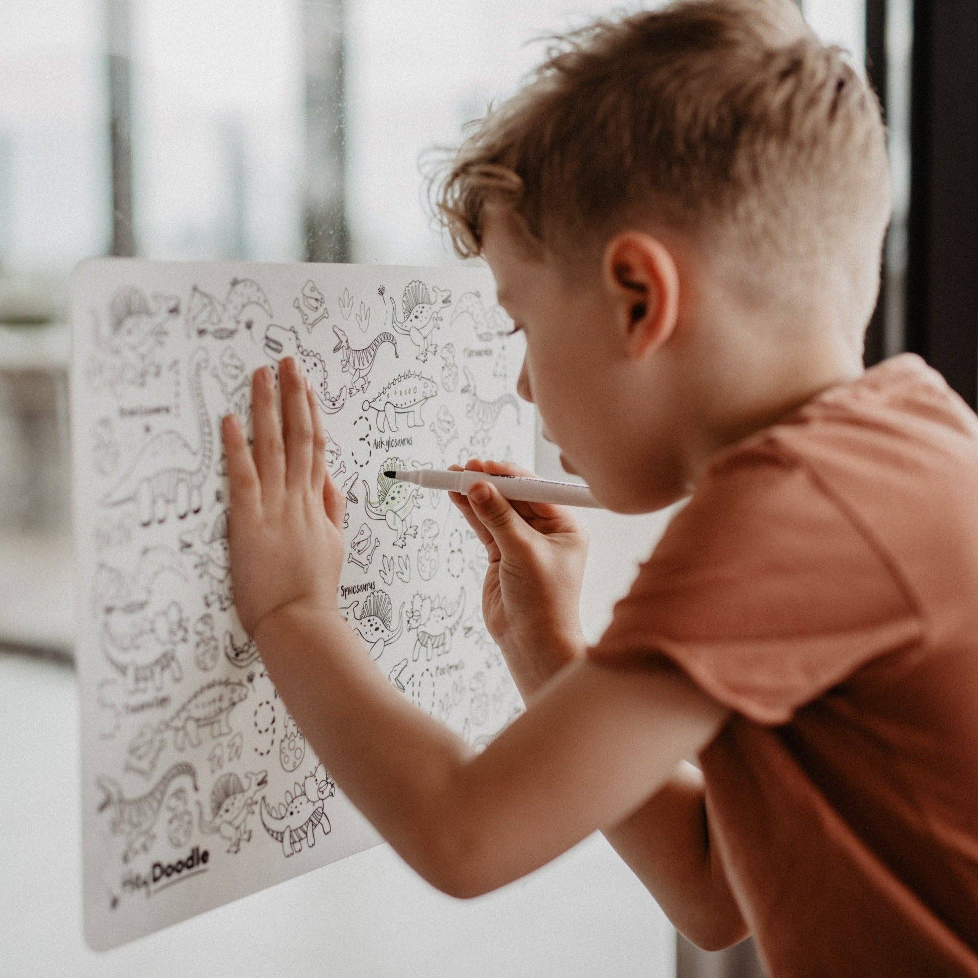 DinoRoar Reusable Color-In Activity Mat