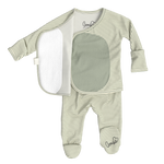 Footie & Wrap Top Baby Set (Mint Twist)