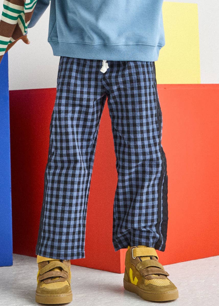 Gingham Stripe Pant (Blue & Black)