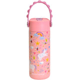 18oz Fidget Handle Stainless Bottle (Pink Unicorn)