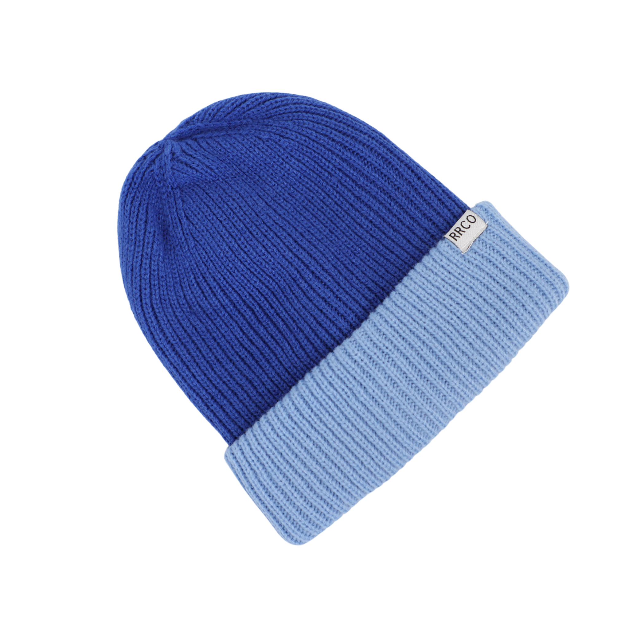 Thick Knit Beanie (Dark Blue/Light Blue)