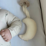 Moon Pacifier Holder (Muslin Ivory)