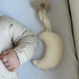 Moon Pacifier Holder (Muslin Ivory)