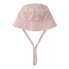 Organic Bucket Sun Hat (Coral Stripes)
