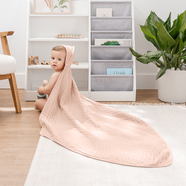 Hooded Baby Towel (Blush)