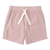 Organic Shirt & Shorts Set (Coral Stripes)