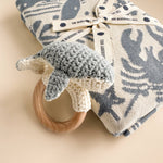 Teether Crochet Rattle (Whale)