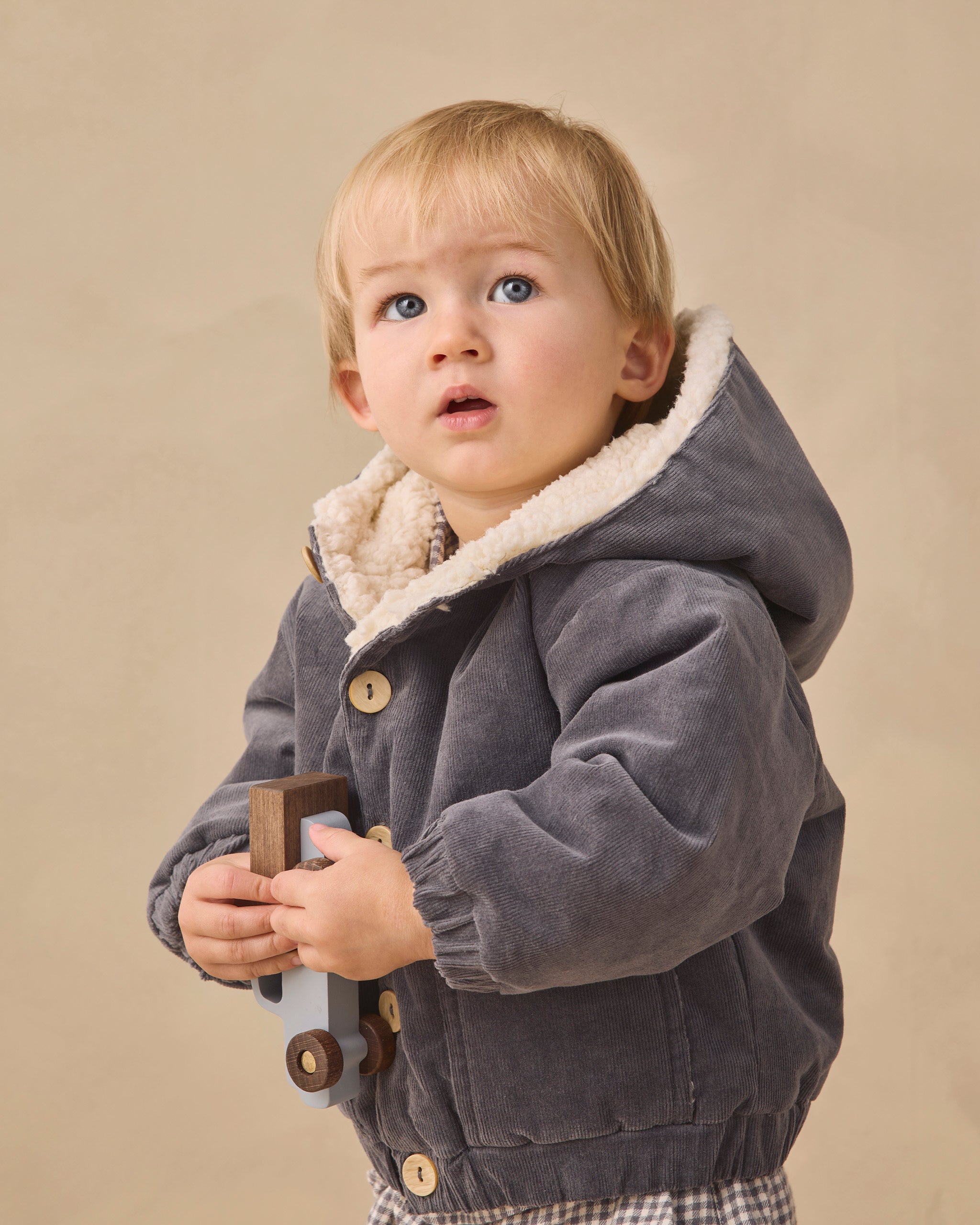 Corduroy Hooded Jacket (Midnight)