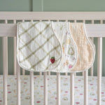 Burp Cloth Set (Clementine Fruits & Veggies)