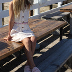 Girls Ultra Skinny Glitter Belt (Pale Pink)