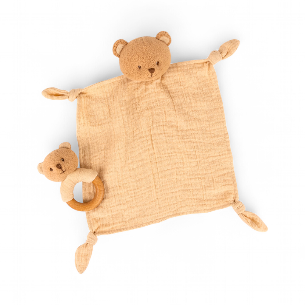 Marcel the Bear Doudou + Rattle Gift Set