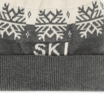 Ski Day Knit Beanie Hat (Charcoal)