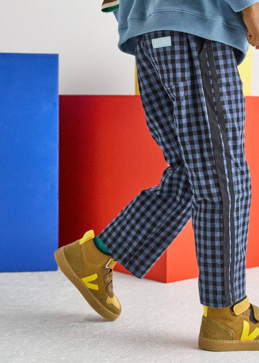Gingham Stripe Pant (Blue & Black)
