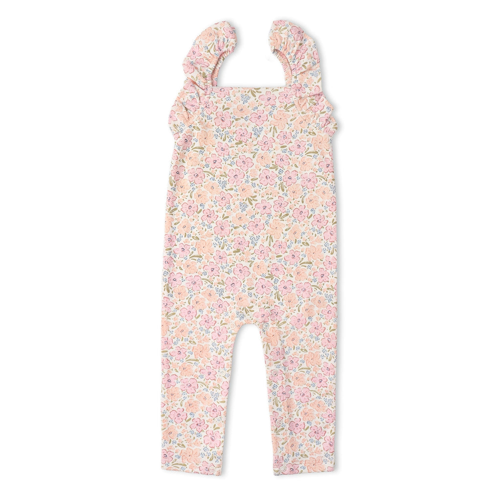 Organic Flutter Romper (Peony)