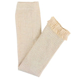 Knit Footless Ruffled Tights (Oatmeal)