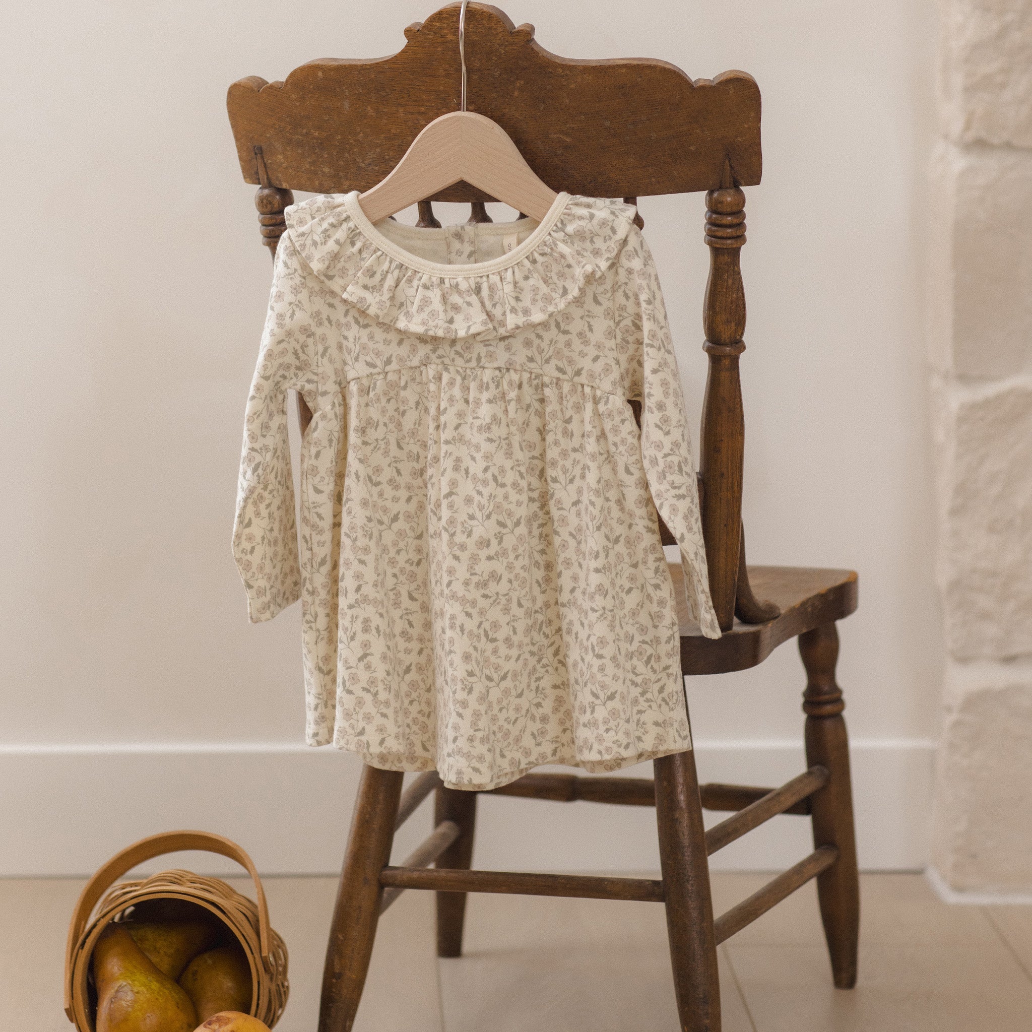 Ruffle Collar Jersey Dress (Floret)