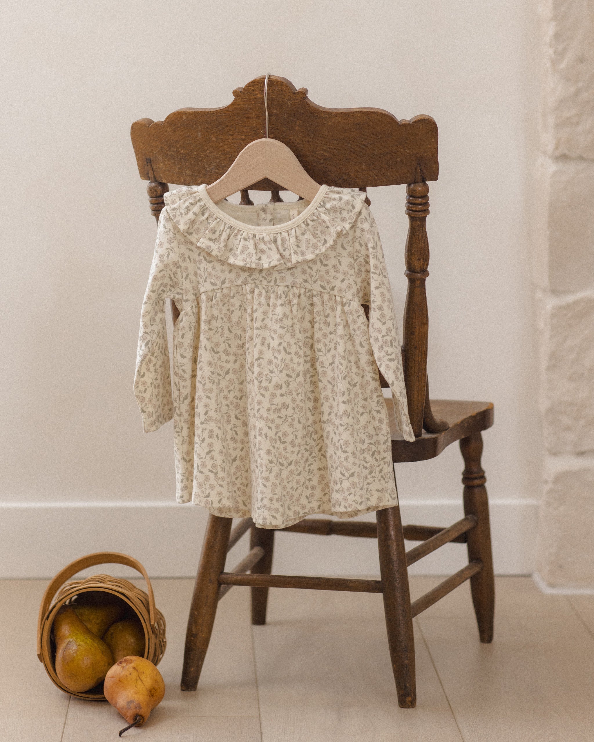 Ruffle Collar Jersey Dress (Floret)