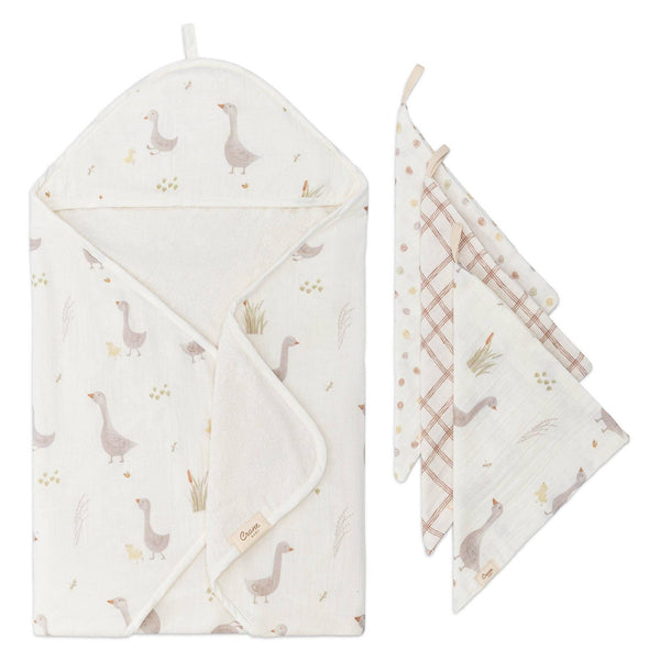 Charlie Farmhouse Goose Set (Towel & Washcloth)