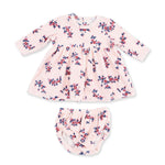 Velour Empire Waist Dress and Bloomer (Nora Floral)