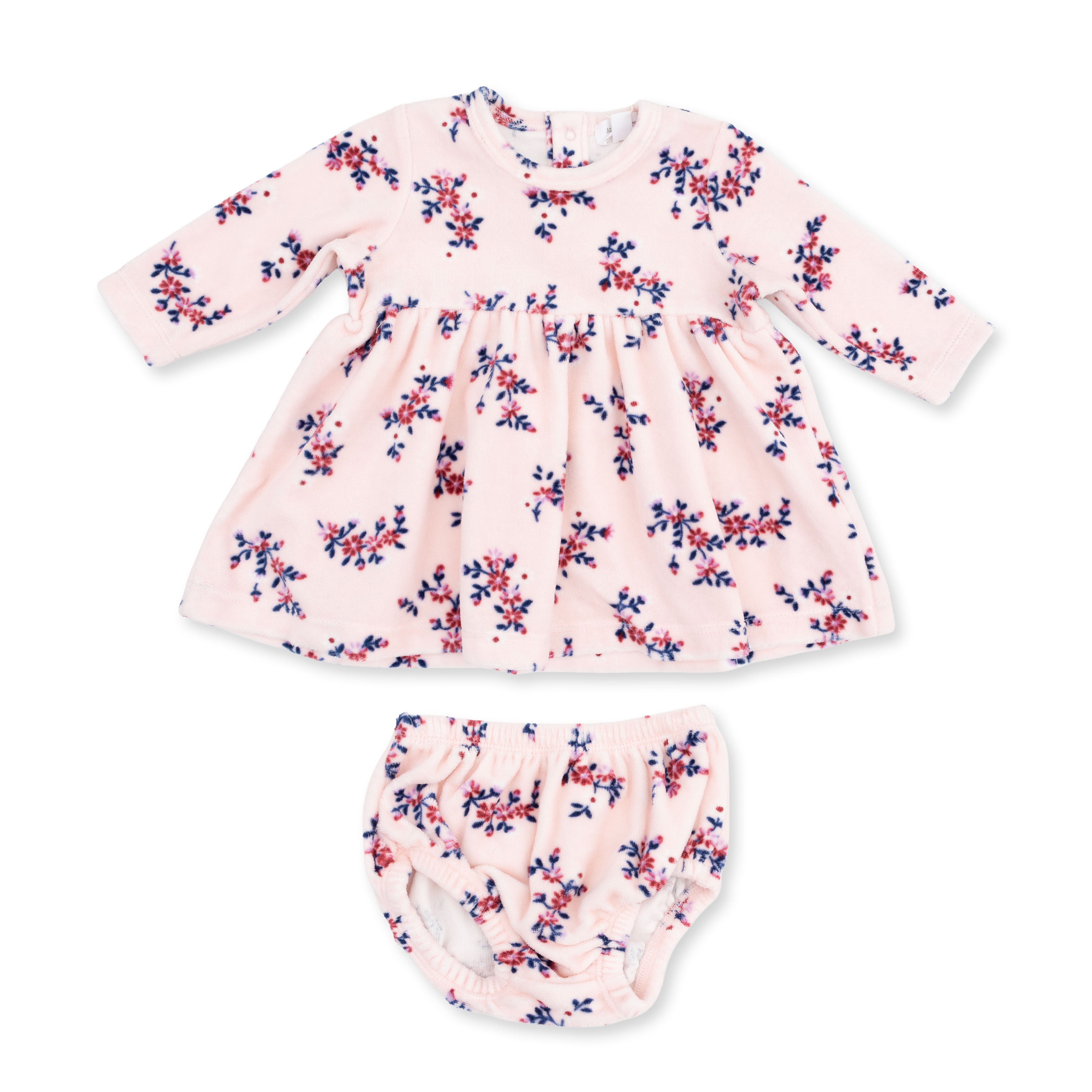 Velour Empire Waist Dress and Bloomer (Nora Floral)