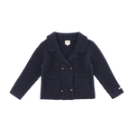 Sieb Merino Wool Cardigan (Blue Marine Melange)