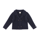 Sieb Merino Wool Cardigan (Blue Marine Melange)