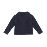 Sieb Merino Wool Cardigan (Blue Marine Melange)