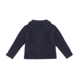Sieb Merino Wool Cardigan (Blue Marine Melange)