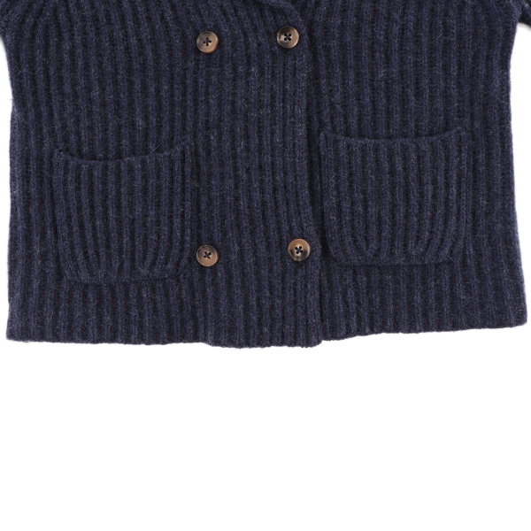 Sieb Merino Wool Cardigan (Blue Marine Melange)