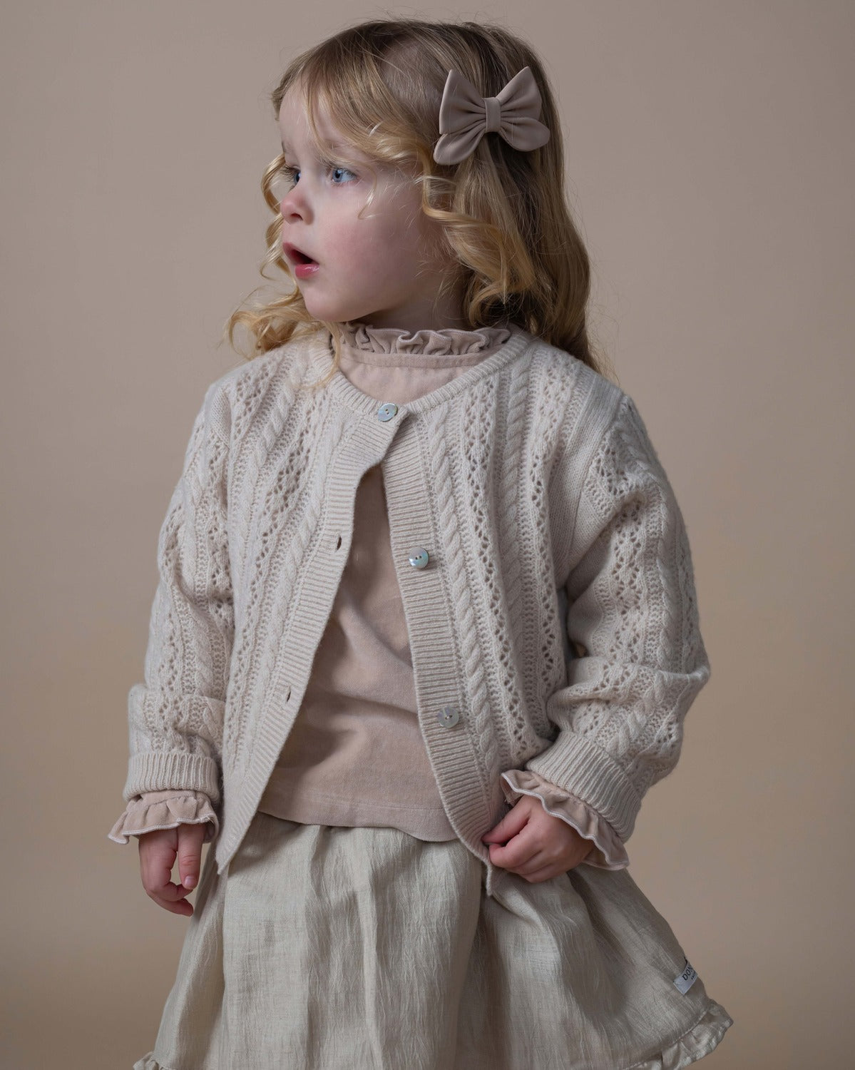 Danik Merino Wool Cardigan (Soft Sand)
