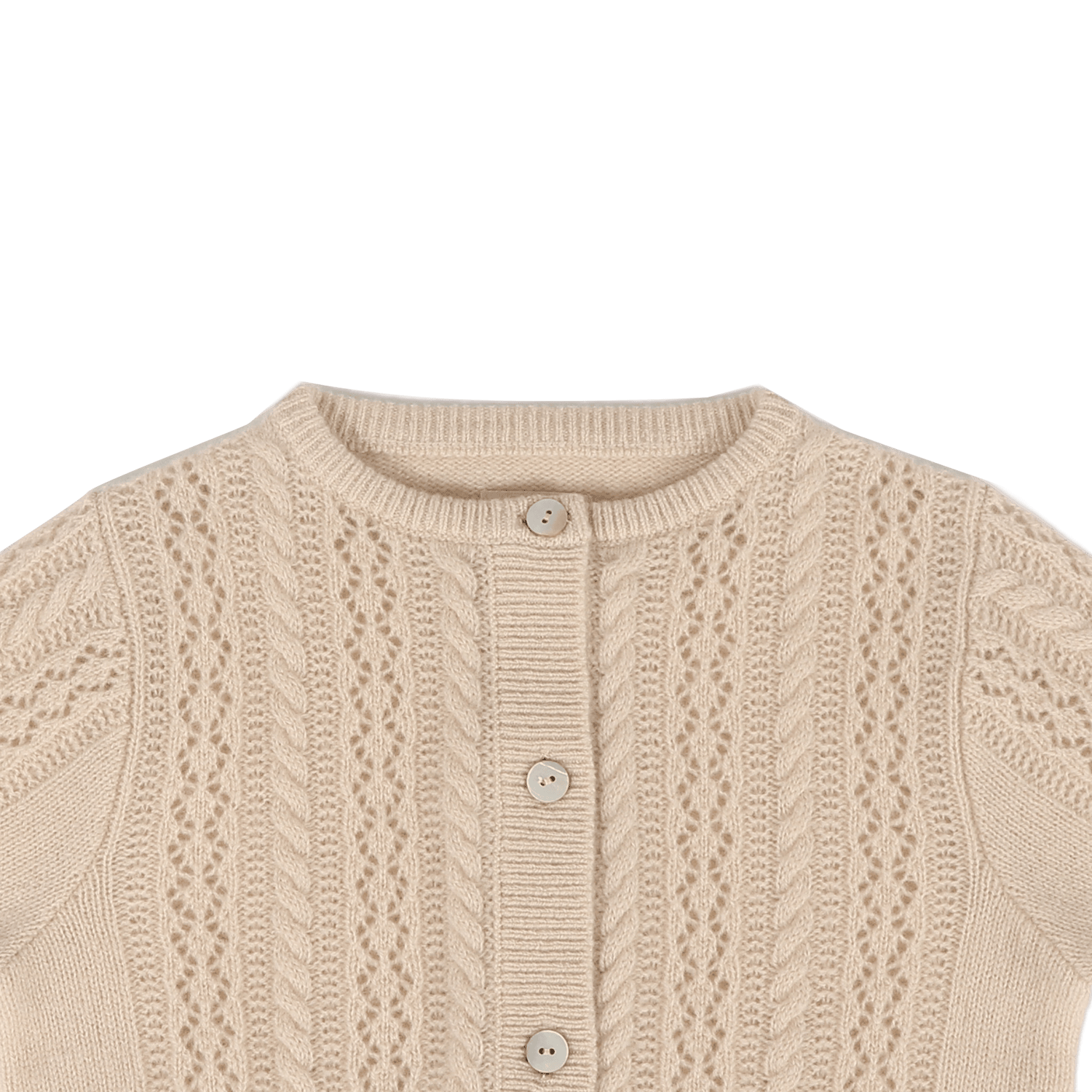 Danik Merino Wool Cardigan (Soft Sand)