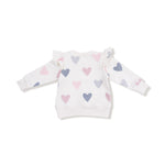 Ruffle Sweatshirt (Hearts)