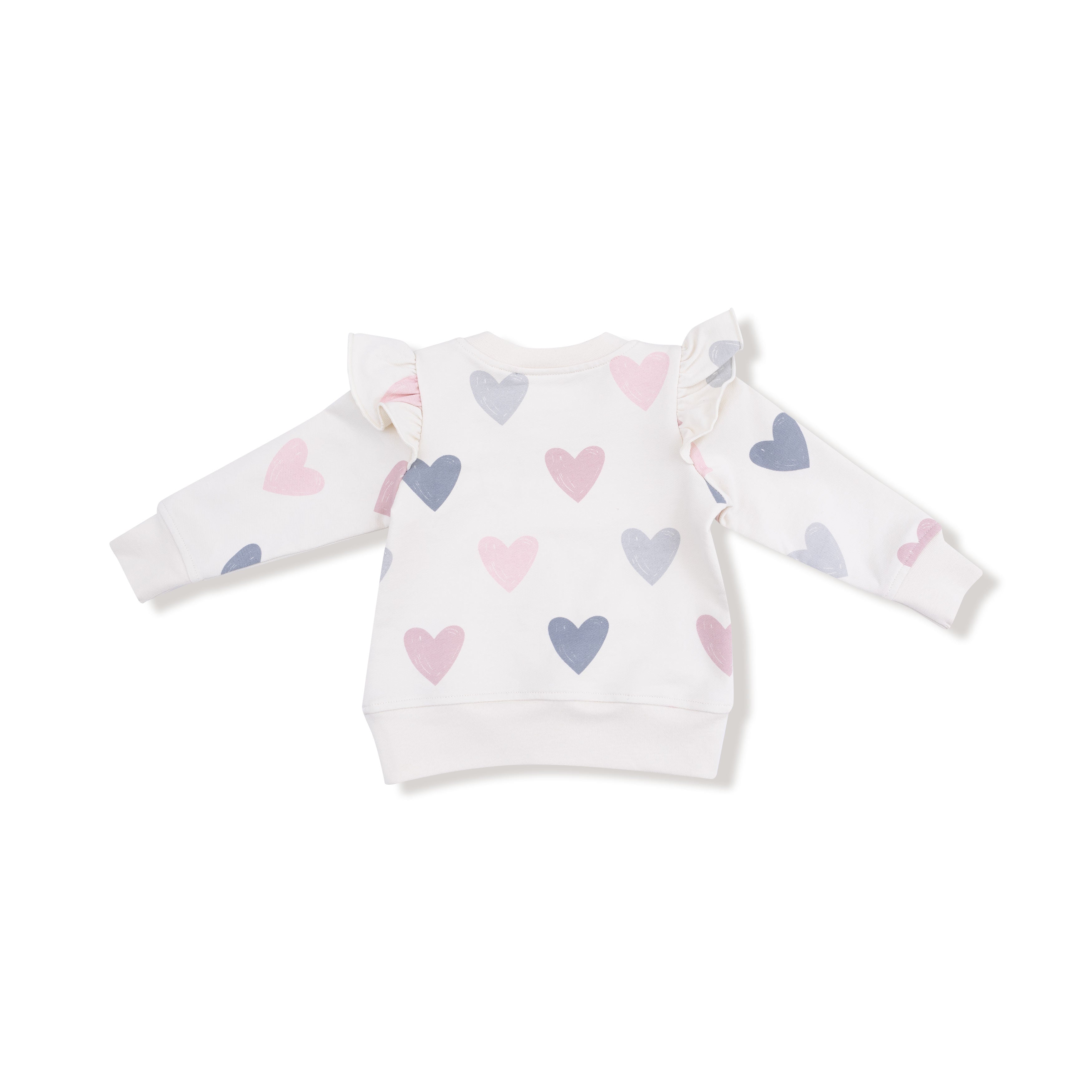 Ruffle Sweatshirt (Hearts)