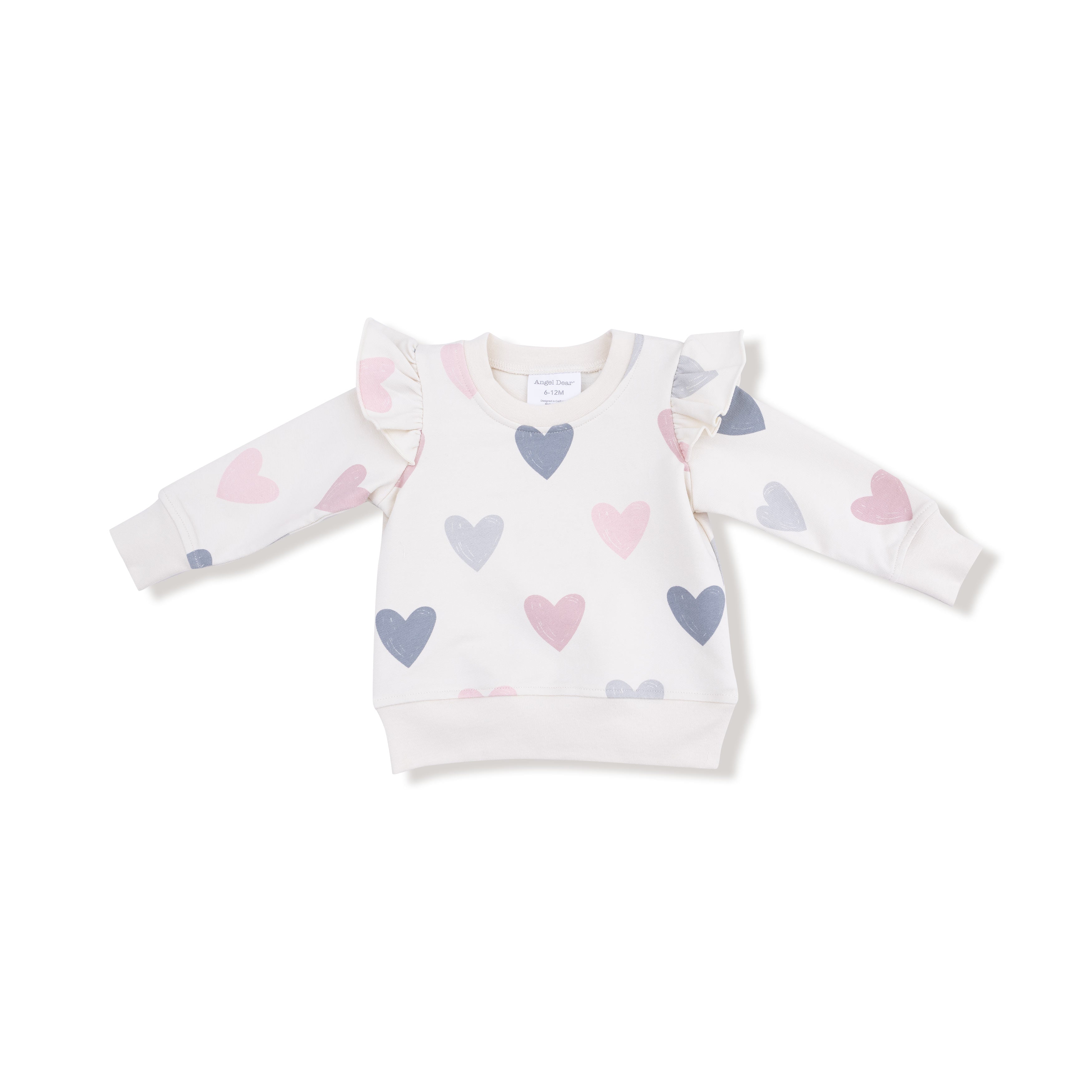 Ruffle Sweatshirt (Hearts)