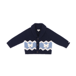 Polar Bears Kwinten Merino Wool Cardigan (Navy Blue)