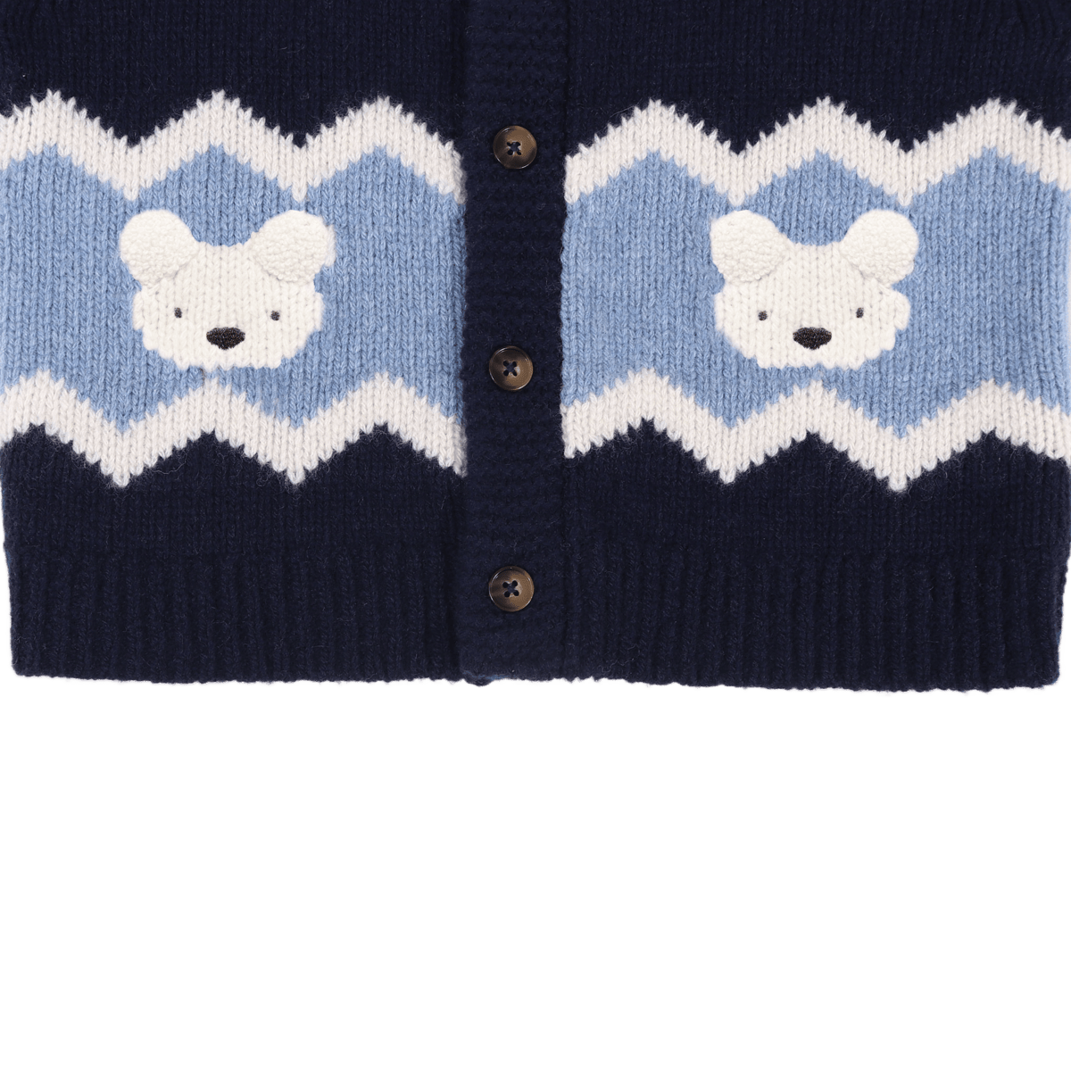Polar Bears Kwinten Merino Wool Cardigan (Navy Blue)