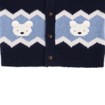 Polar Bears Kwinten Merino Wool Cardigan (Navy Blue)